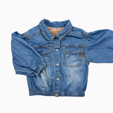 Blouse-veste en coton chambray 2-3Y