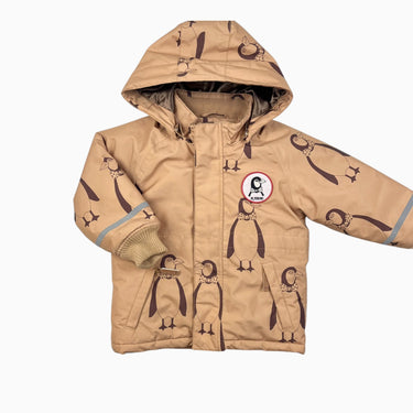 Manteau latté 'pingouins' 1.5-3Y