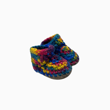 Pantoufles en tricot multicolores 13CM (3US)