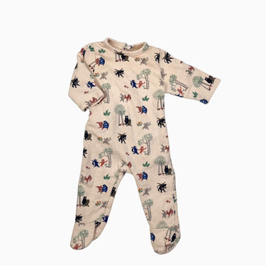 Pyjama pêche animaux en coton épais 1-3M