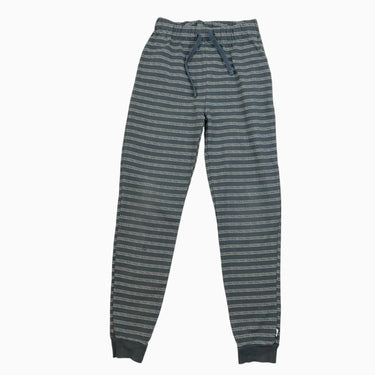Jogger vert-gris à rayures pointillé en coton bio épais 9Y