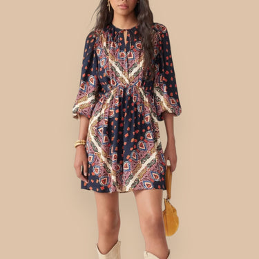 Robe 'Jasper bleu nuit' en viscose pour femmes S