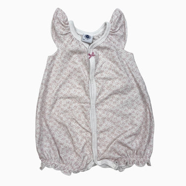 Barboteuse fleurie rose 3M