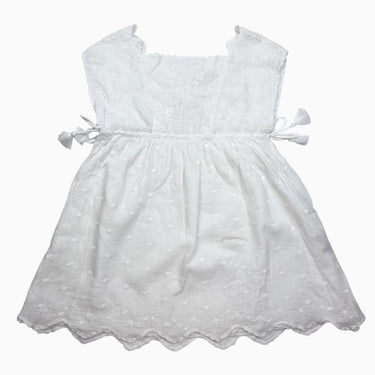 Robe blanche en coton avec broderie 7Y