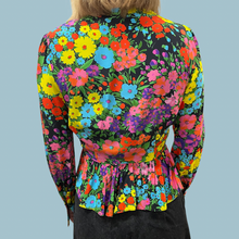 Charger l&#39;image dans la galerie, Blouse kimono 100% soie fait au É-U pour femmes 4US
