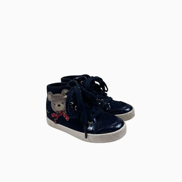 Bottines en cuir vernis avec noeud tartan 8.5US