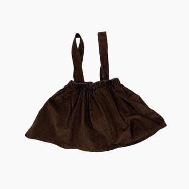 Jupe à bretelle noisette en corduroy 2-3Y