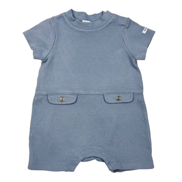 Combi short bleue en coton bio 12-18M