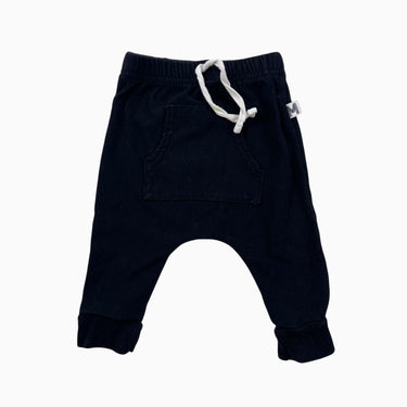 Pantalon noir en bambou et spandex 0-6M