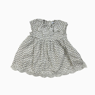Robe blanche fleurie 6M