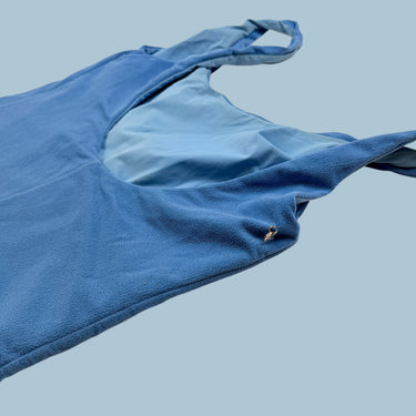 Maillot bleu azur réversible 'terry' et lisse pour femmes XL