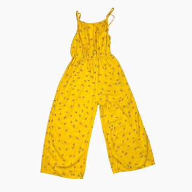 Combi jaune 'marguerites' en lin et viscose 6-7Y