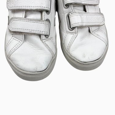 Sneakers blanches à velcro en cuir 12US