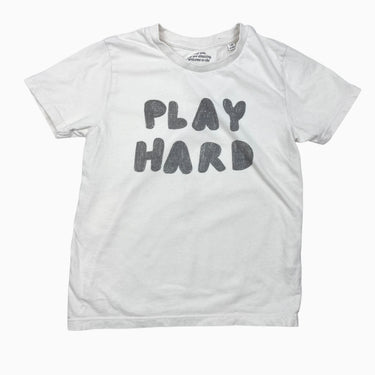 T-shirt crème en coton 'Play Hard' 7-8Y