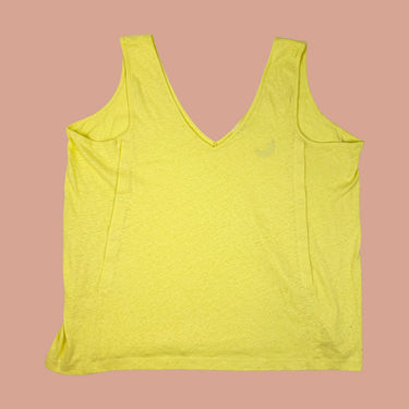 Camisole d'allaitement jaune 'banane' en lin et coton pour femmes XL