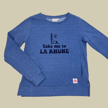 Pull bleu 'Take me to la Rhune' en coton et poly pour femmes S