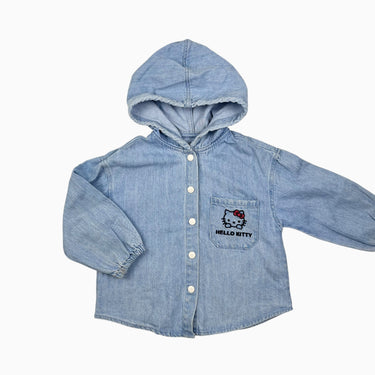 Veste à capuchon en denim 'Hello Kitty' 3-4Y