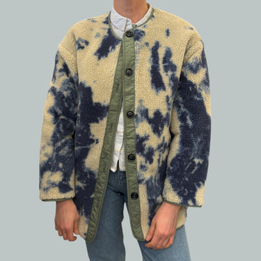 Manteau 'Havanas' en sherpa réversible eucalyptus matelassé pour femmes S