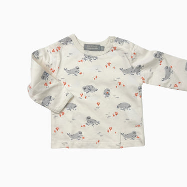 Chandail blanc 'morses' 6M