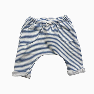 Pantalon à rayures bleues 3-6M