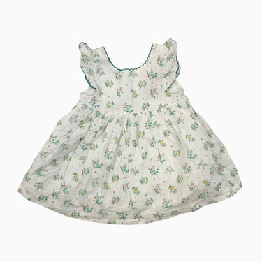 Robe en coton point d'esprit floral 6M