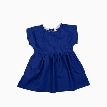 Robe marine en tissu revalorisé XS 6-12M