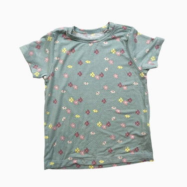 T-shirt aqua fleuri 9M