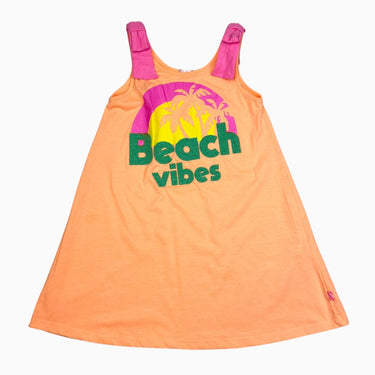 Robe orange 'Beach Vibes' perlé 6Y