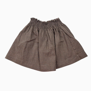 Jupe taupe à carreaux 'tweed' 7-8Y