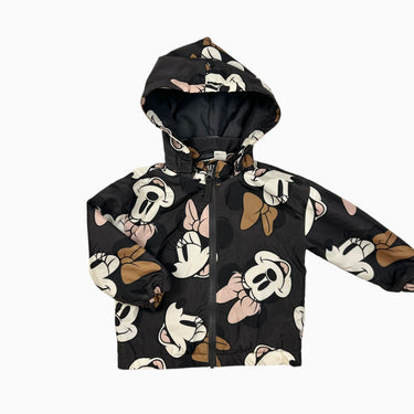 Manteau style coupe-vent anthracite 'Mickey Mouse' 12-18M