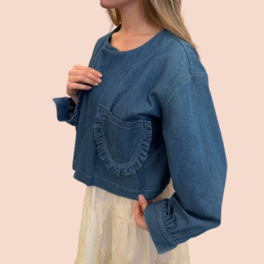 Veste en coton chambray pour femmes S