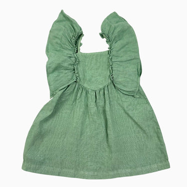 Robe verte aqua en lin 18-24M