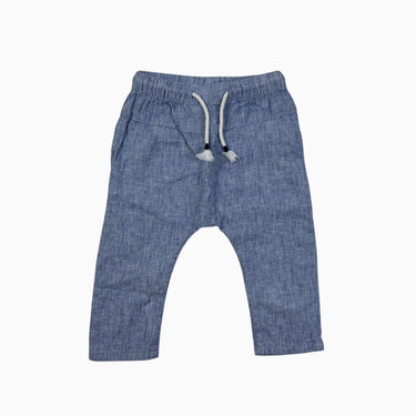 Pantalon à rayures bleues 6-9M