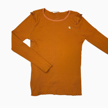 Chandail orange cotelé 10Y
