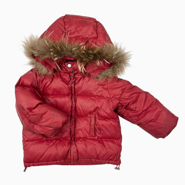 Manteau d'hiver en duvet avec capuchon et fourrure amovible 2Y
