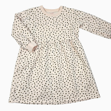 Robe rose pêche en coton pima et élastane à imprimé léopard 8Y