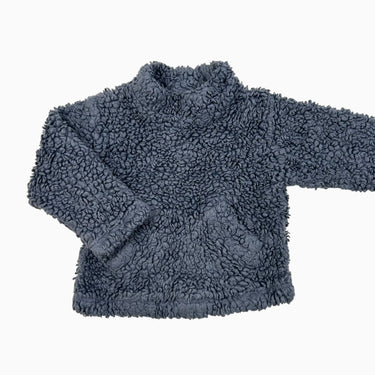 Pull bleu en peluche 2-3Y
