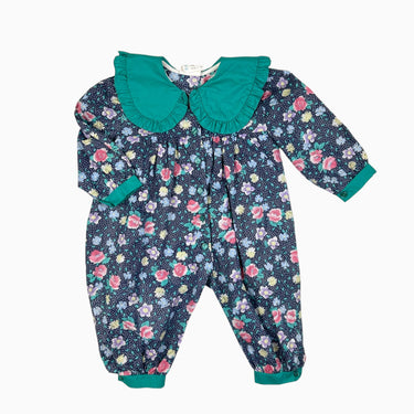 Combi vintage fleur col claudine 18M