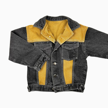 Veste en jean charcoal et ocre 7-8Y