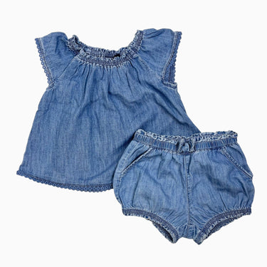 Ensemble camisole et short en denim 12-18M