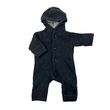 Combi noire en laine vierge 0-3M
