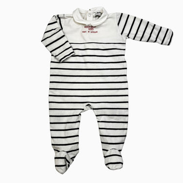 Pyjama à rayures marine 'Banc de poissons' 6M