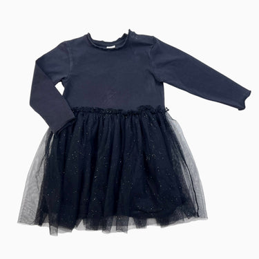 Robe noire avec vollant en tulle 1.5-2Y