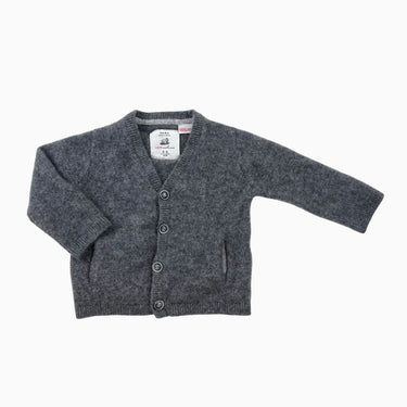 Cardigan gris en 100% cachemire 6-9M