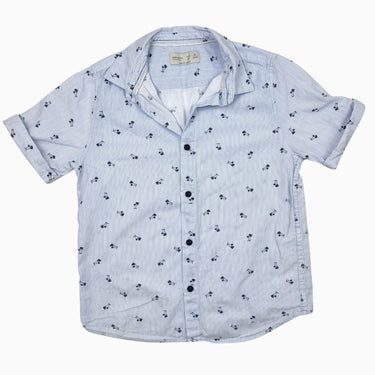 Chemise à rayures bleues 'palmiers' 8Y