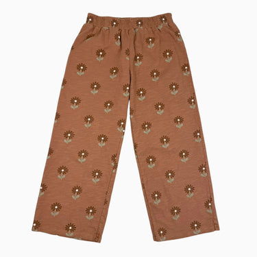 Pantalon marron fleuri 10-12Y