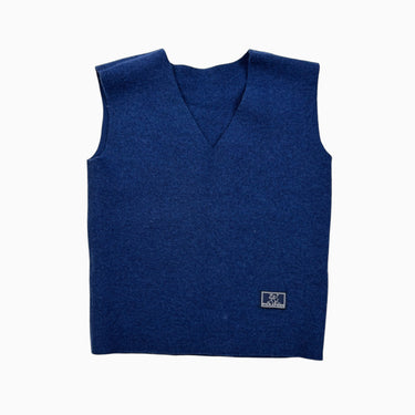 Pull style débardeur marine en laine vierge 92CM 2Y