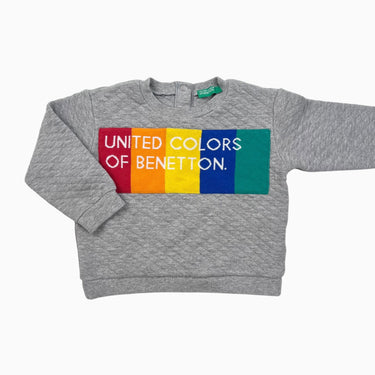 Pull gris matelassé 12-18M