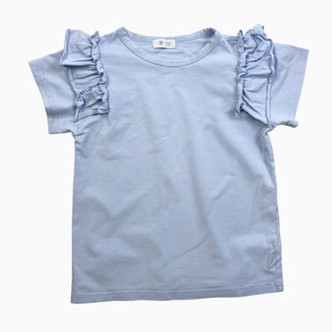 T-shirt bleu avec volants 110CM 5Y