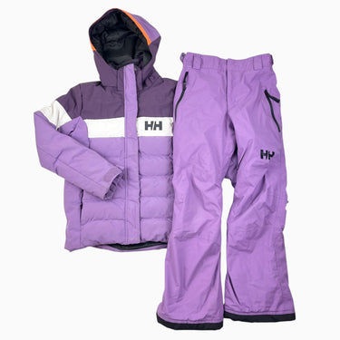 Habit de neige mauve manteau et salopette 12Y